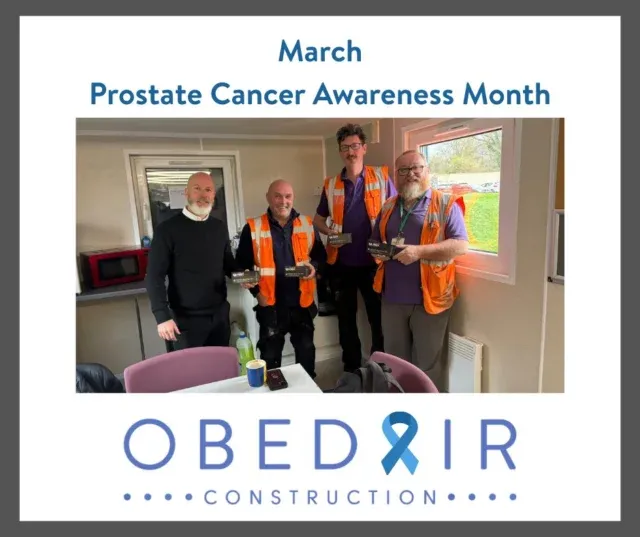 💙 Prostate Cancer Awareness Month 💙

March marks Prostate Cancer Awareness Month, an important time to raise awareness about one of the most common cancers affecting men and the importance of early detection.

With 79% of our workforce being male, the health and wellbeing of our team is incredibly important to us. That’s why Obedair has once again arranged free PSA testing for all male members of staff, helping to encourage early screening and open conversations about men’s health.

Prostate cancer often develops with few or no early symptoms, which makes regular testing and awareness vital. By making testing accessible in the workplace, we hope to remove barriers and give our team the opportunity to take a proactive step in looking after their health.

If you have any concerns regarding your health or symptoms you may be experiencing, please contact your GP 💙

#ProstateCancerAwareness #MensHealth #WorkplaceWellbeing #EarlyDetection #ProstateCancer